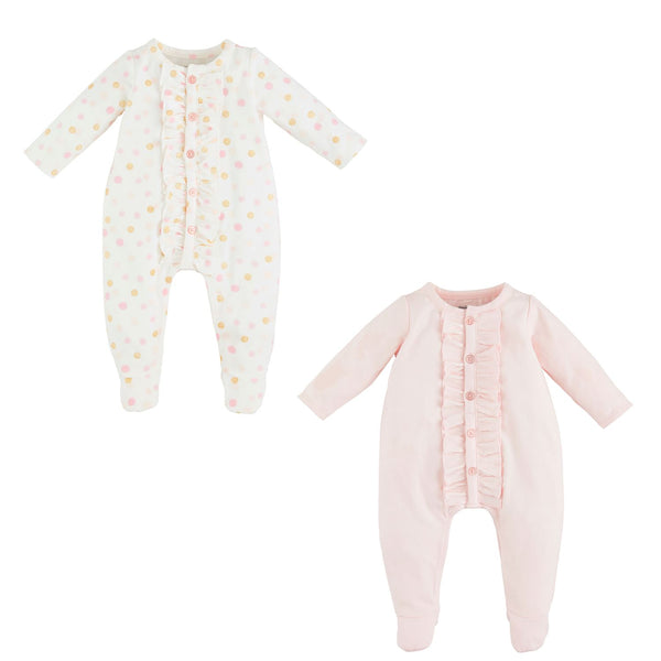 Mud Pie Pink Dot Sleepers