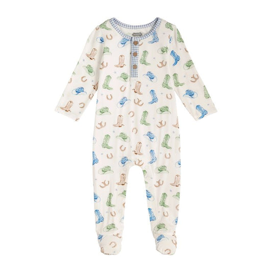 Mud Pie Boy Cowboy Print Sleeper