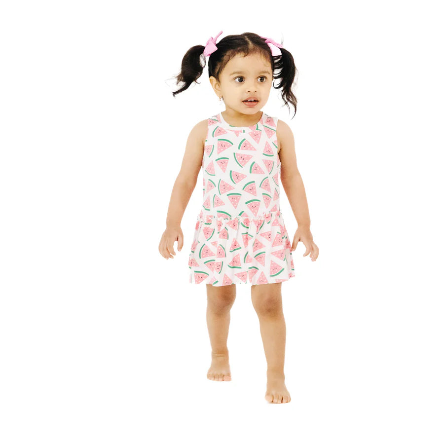 Angel Dear Watermelon Hearts Bodysuit with Skirt