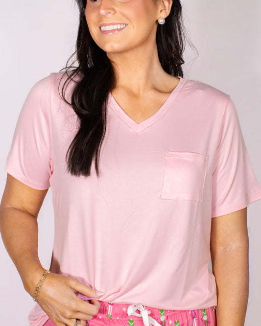 Light Pink Highlands Pocket Tee