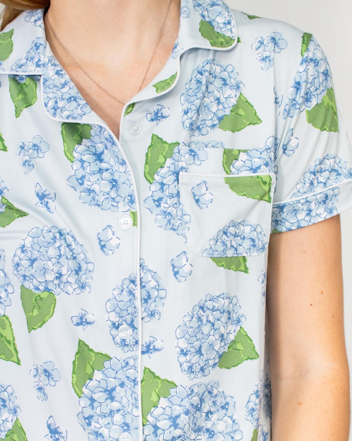 Hydrangea Button Up Sleep Shirt