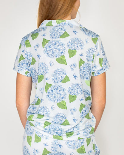 Hydrangea Button Up Sleep Shirt