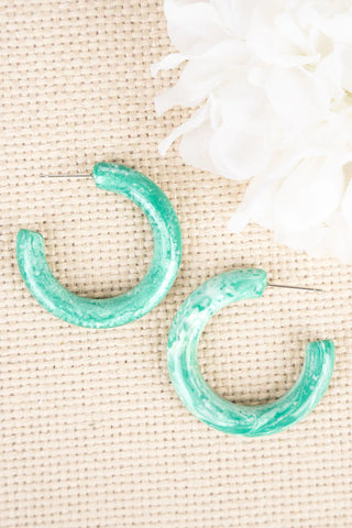 Turquoise Waverly Hoop Earrings