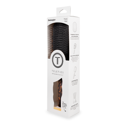 TELETIE Detangler Hair Brush for Thick Hair | Tortoise