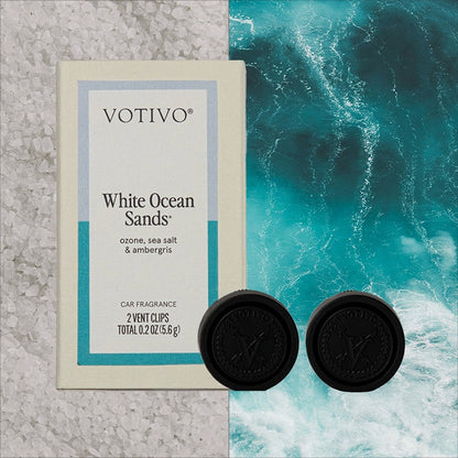 White Ocean Sands Car Fragrance - 6 Pack