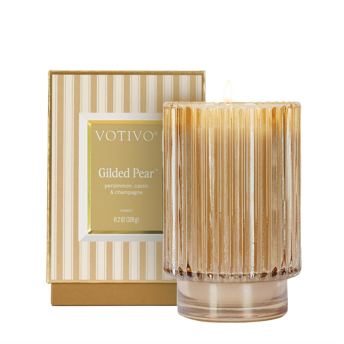 Gilded Pear Holiday Candle 4pk