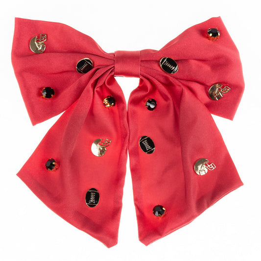 Red & Black Ashton Hair Bow