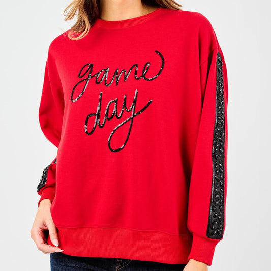 Red & Black Sarah Game Day Sweatshirt