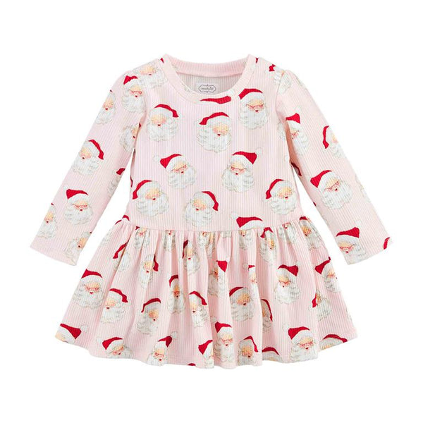 Mud Pie Pink Vintage Santa Toddler Dress