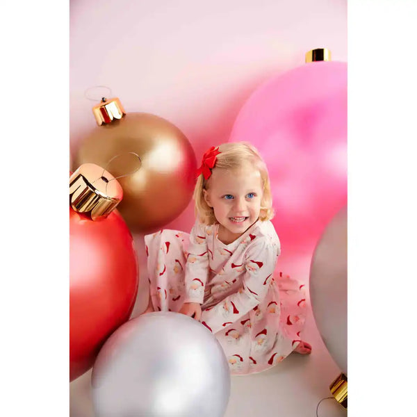 Mud Pie Pink Vintage Santa Toddler Dress