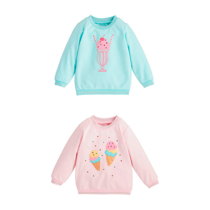 Mud Pie Blue & Pink Sparkle Sweatshirts