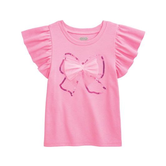 Mud Pie Pink Bow Girly Sparkle Tees