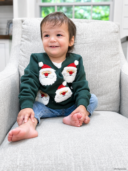 Mud Pie Green Santa Sweater