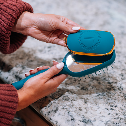 TELETIE Detangler Hair Brush for Medium Hair | Teal With It