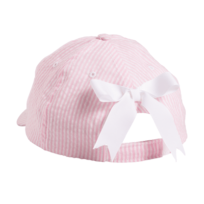 Mud Pie Toddler Pink Bow Embroidered Hat
