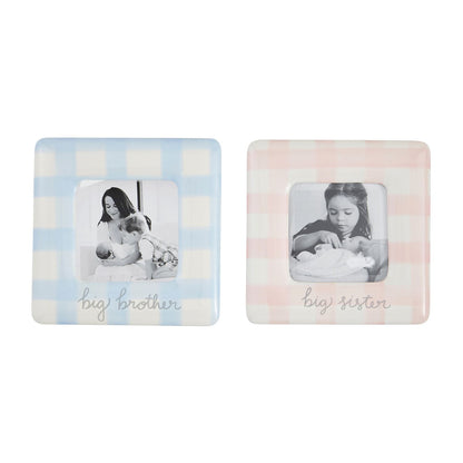 Mud Pie Gingham Sibling Frame
