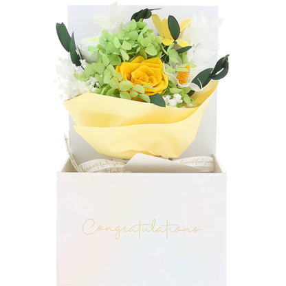 Yellow Congratulations Preserved Floral Bouquet