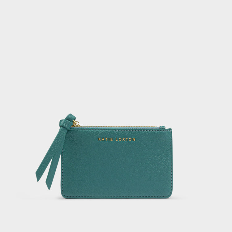 HALLIE COIN AND CARDHOLDER | Teal | 3 5/16" x 5 1/2"