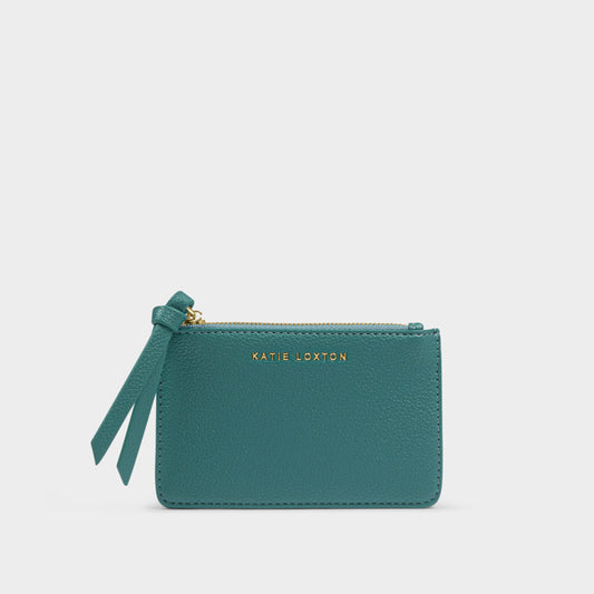 HALLIE COIN AND CARDHOLDER | Teal | 3 5/16" x 5 1/2"