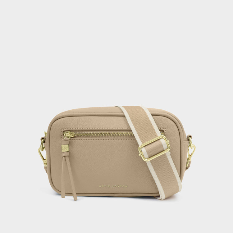 LOTTIE CROSSBODY BAG | Light Taupe | 5 1/2" x 8 1/2" x 2 3/4"