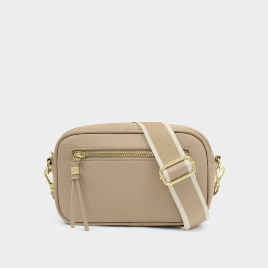 LOTTIE CROSSBODY BAG | Light Taupe | 5 1/2" x 8 1/2" x 2 3/4"