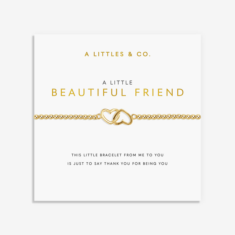 GOLD A LITTLE | BEAUTIFUL FRIEND | Gold | Bracelet | 6 7/8" stretch