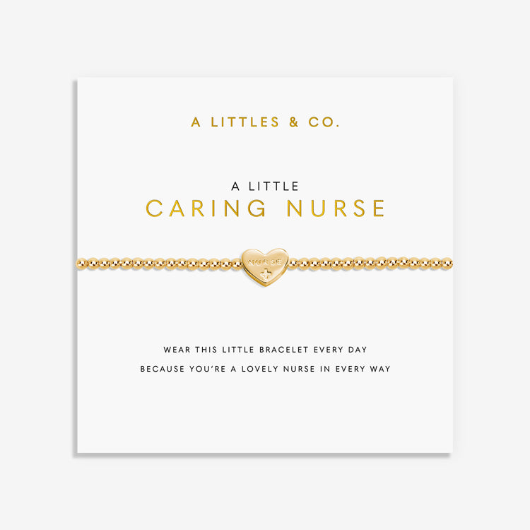 A LITTLE | CARING NURSE | Gold | Bracelet | 6 7/8" stretch