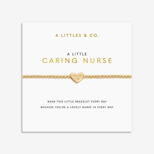 A LITTLE | CARING NURSE | Gold | Bracelet | 6 7/8" stretch