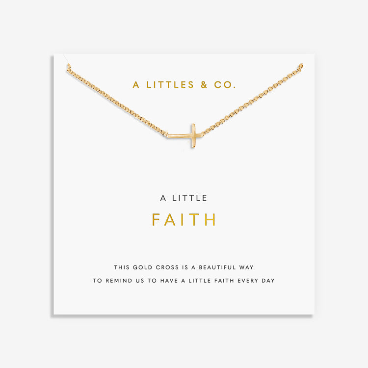 A LITTLE | FAITH | Gold | Necklace | 18 1/8" + 1 15/16" extender