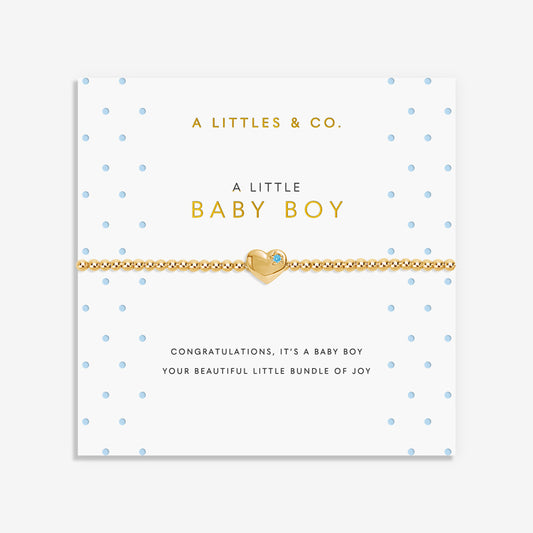 A LITTLE | BABY BOY | Gold | Bracelet | 6 7/8" stretch