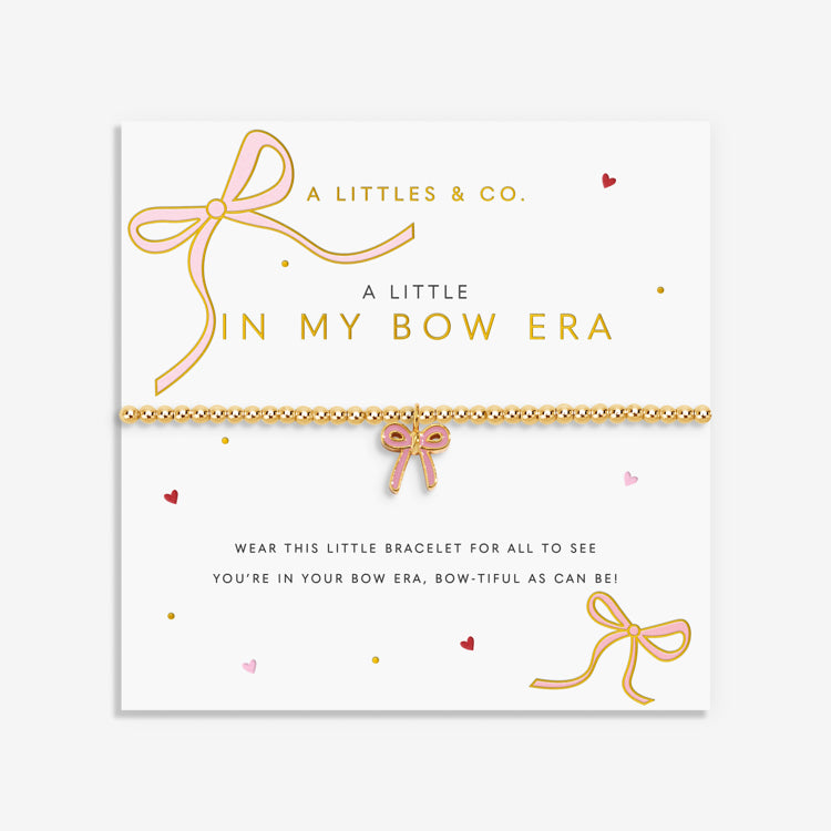 A LITTLE VIBES | IN MY BOW ERA | Gold-Tone Plated | Bracelet | 6 7/8" stretch