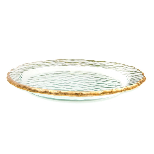 Gold & Clear Louvre Salad Plate