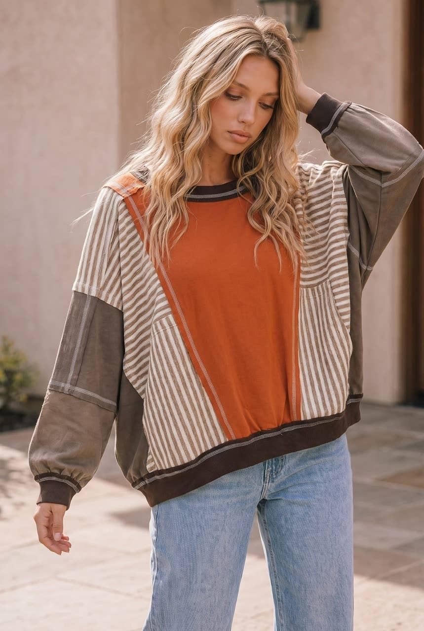 Autumn Avenue Colorblock Pullover