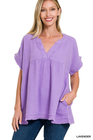 Lavender Alix Gauze Shirt