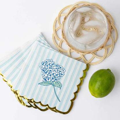 Hydrangea Paper Beverage Napkin Pack