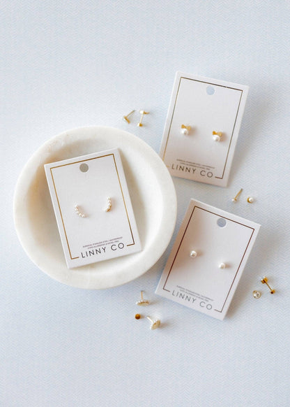 Payton Pearl White 5mm Screwback Stud Earrings