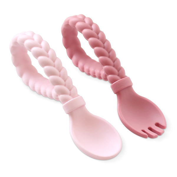 Sweetie Spoons™ Spoon + Fork Set - Pink