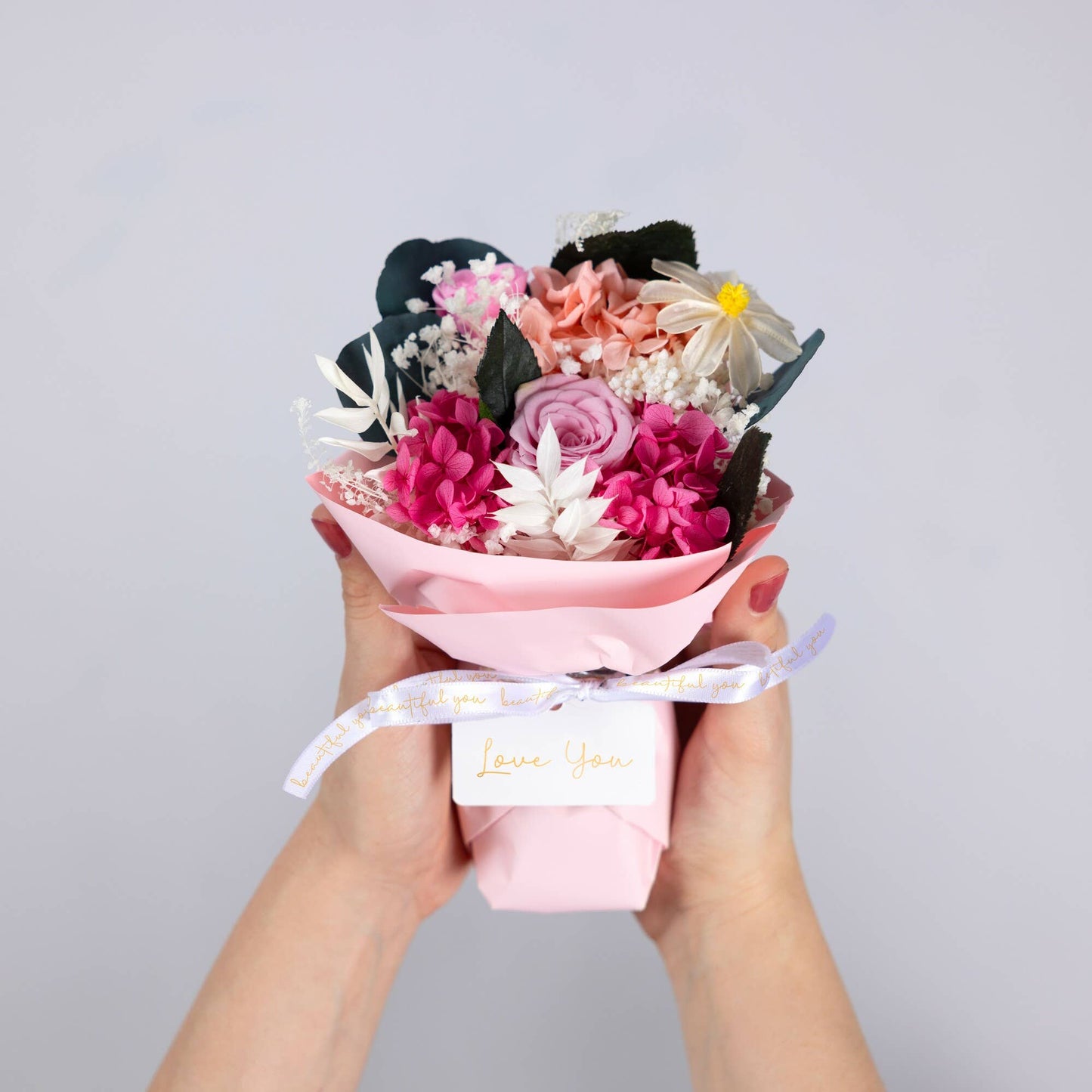 Pink Love You Preserved Floral Bouquet