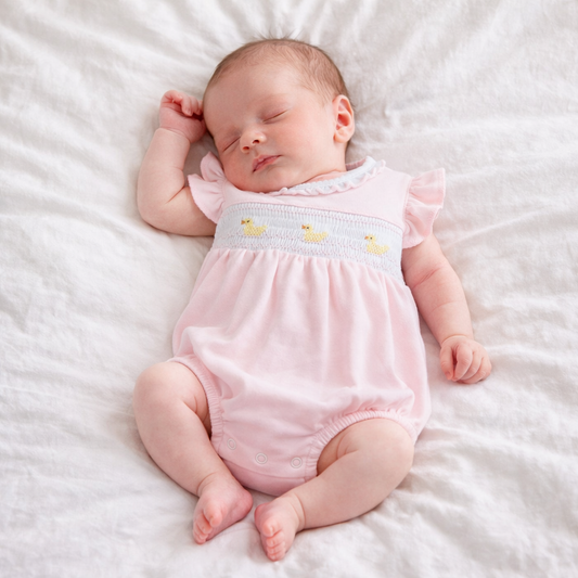 Magnolia Baby Pink Little Ducklings Classics Smocked Bubble