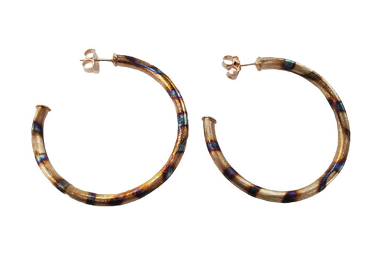 Small Everybody's Favorite Hoops - Burnished Gold Antique