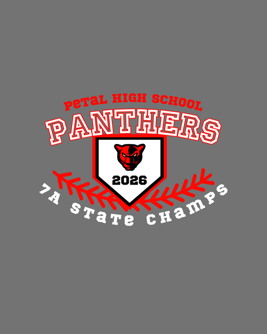 PRE-ORDER Petal Panther 2026 Baseball State Champs Shirts