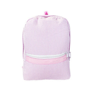 Pink Seersucker Small Backpack