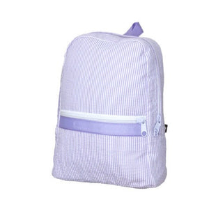 Lilac Seersucker Small Backpack