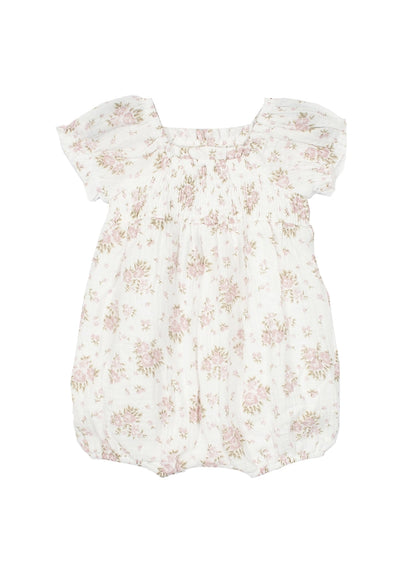 Baby White Rose Garden Romper