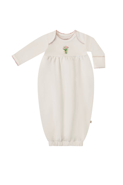 Fancy Tulips Pip Embroidered Gown