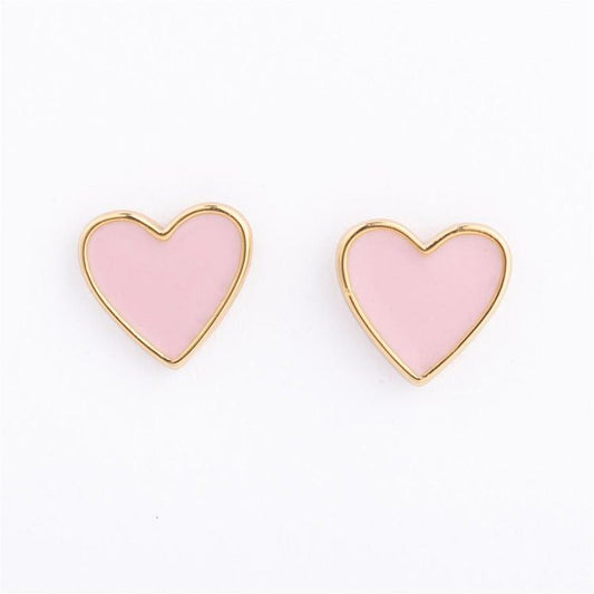 Michelle McDowell Girl Pink Heart Earrings