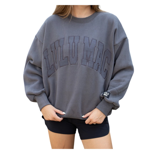 Lulu Mac Dark Grey Monogram Sweatshirt