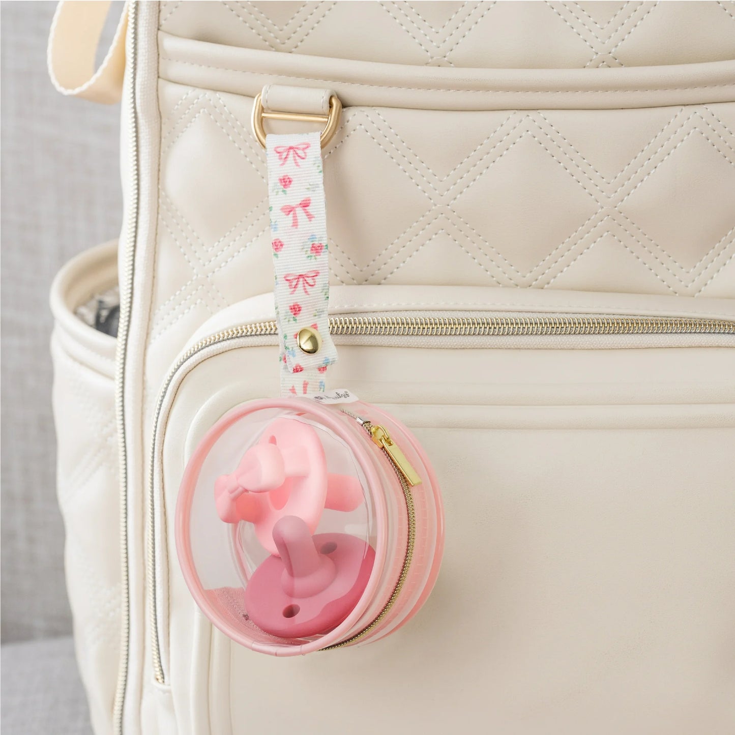 Itzy Ritzy Clear Paci Case - Bows