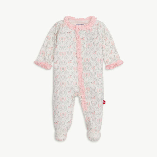 Magnetic Me Pink Carousel Ruffle Footie
