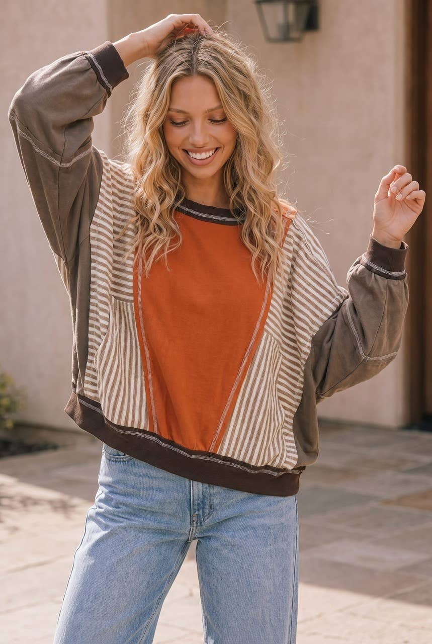 Autumn Avenue Colorblock Pullover